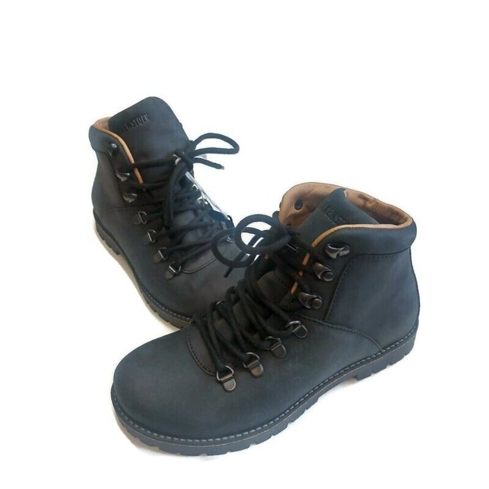 Birkenstock Jackson Nubuck Leather Laced Boots Womens Size 7-7.5 Black EU 38 - Picture 5 of 10